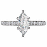 BW JAMES Engagement Rings "The Jasmine" Marquise Shape Classic Semi-Mount Diamond Ring