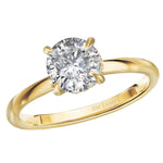 BW JAMES Engagement Rings "The Liberty" Round Solitaire Hidden Halo Semi-Mount Diamond Ring