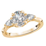 BW JAMES Engagement Rings " The Long Island" Three Stone Semi-Mount Diamond Ring