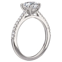 BW JAMES Engagement Rings "The Los Angeles" Peg Head Semi-Mount Diamond Ring