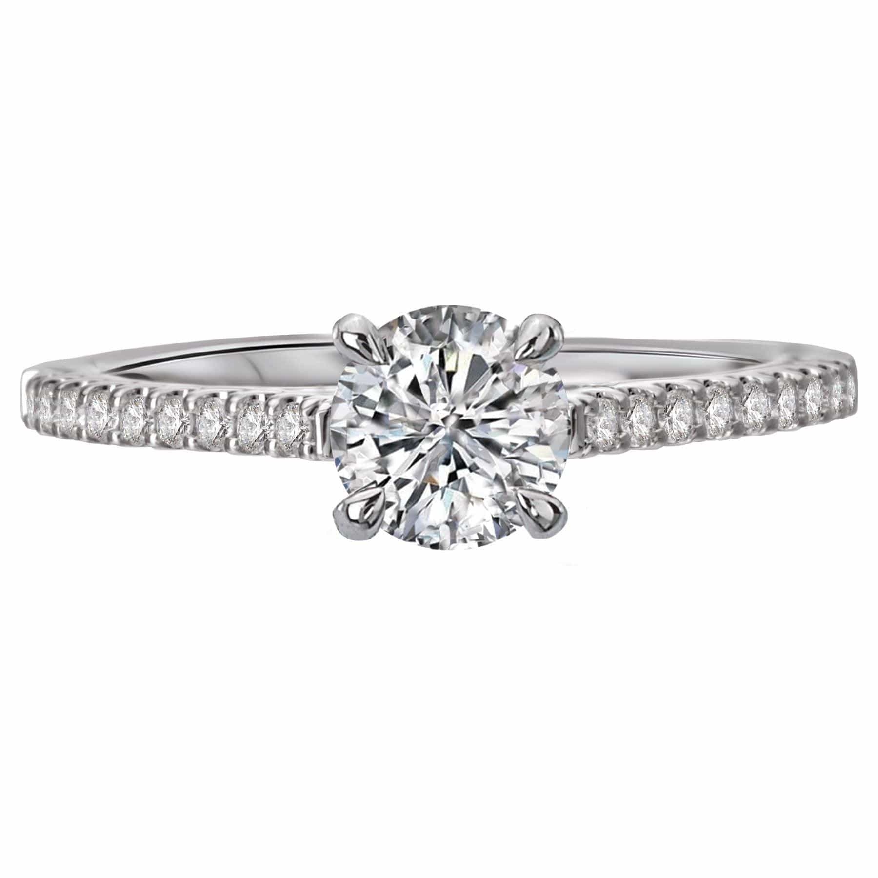 BW JAMES Engagement Rings "The Los Angeles" Peg Head Semi-Mount Diamond Ring