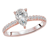 BW JAMES Engagement Rings "The Meredith" Classic Pear Shape Semi-Mount Diamond Ring