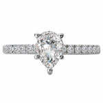 BW JAMES Engagement Rings "The Meredith" Classic Pear Shape Semi-Mount Diamond Ring