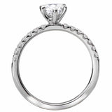 BW JAMES Engagement Rings "The Meredith" Classic Pear Shape Semi-Mount Diamond Ring