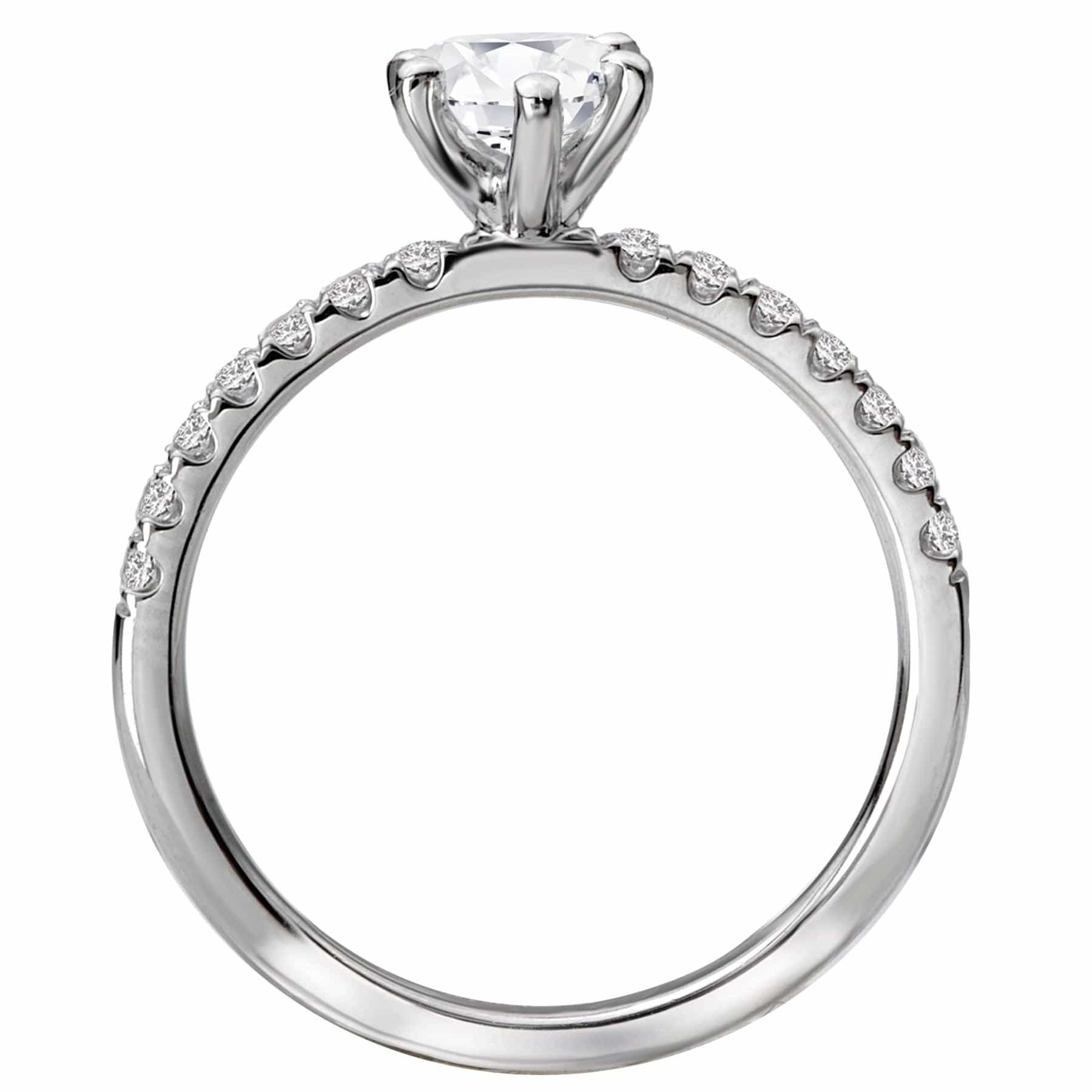 BW JAMES Engagement Rings "The Meredith" Classic Pear Shape Semi-Mount Diamond Ring