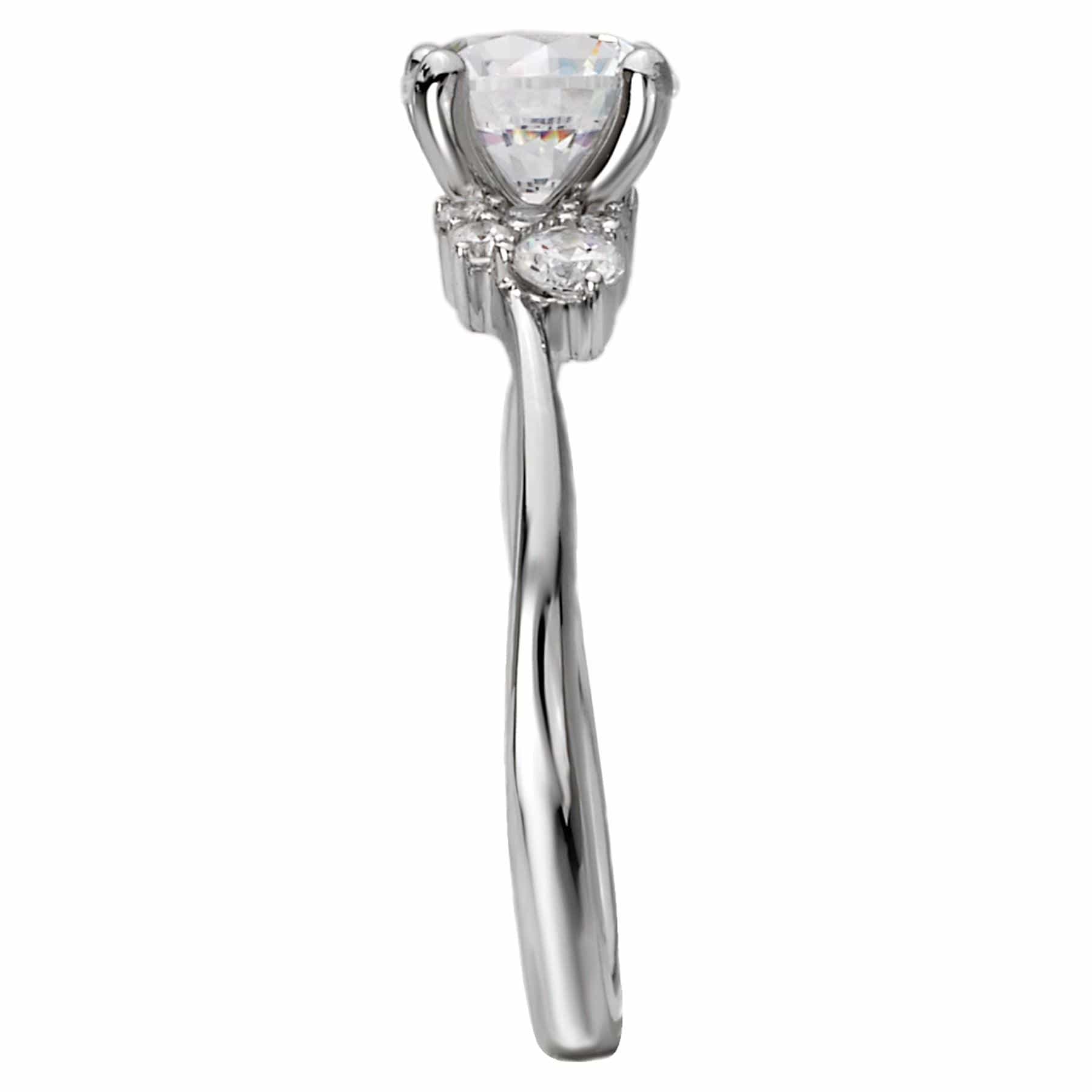 BW JAMES Engagement Rings "The Neenah" Round Free Form Semi-Mount Diamond Ring