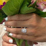 BW JAMES Engagement Rings "The Nevada " Oval Double Halo Diamond Ring