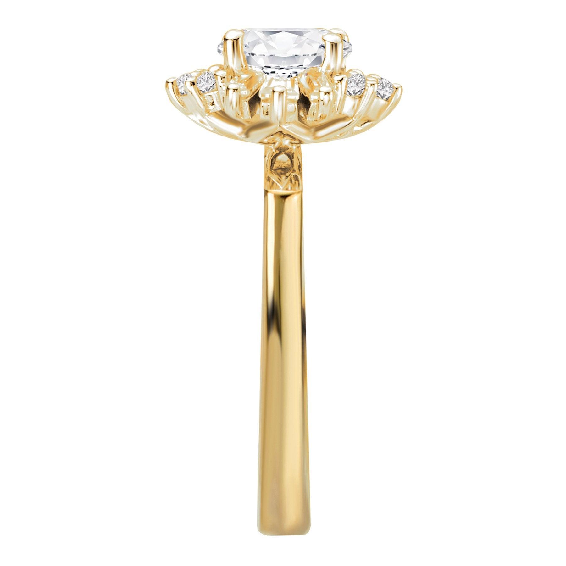 BW JAMES Engagement Rings "The Paris" Ballerina Style Halo Semi-Mount Diamond Ring