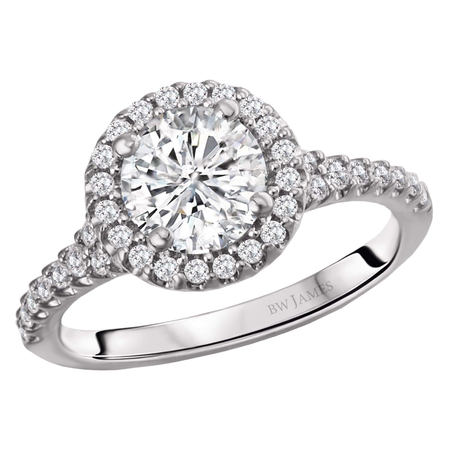 BW JAMES Engagement Rings " The Sierra" Halo Diamond Ring