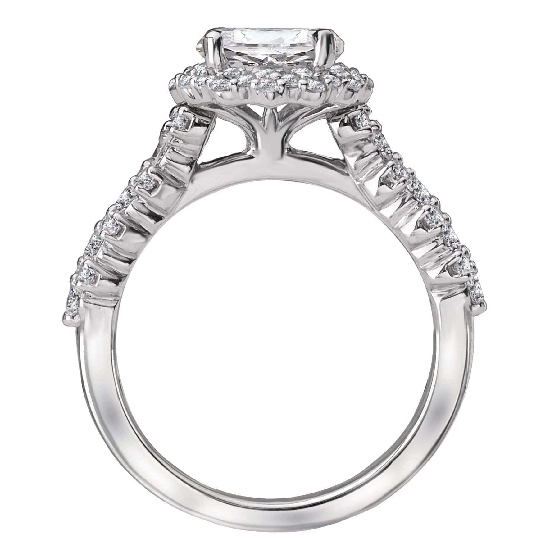 BW JAMES Engagement Rings " The Vegas" Halo Semi-Mount Diamond Ring