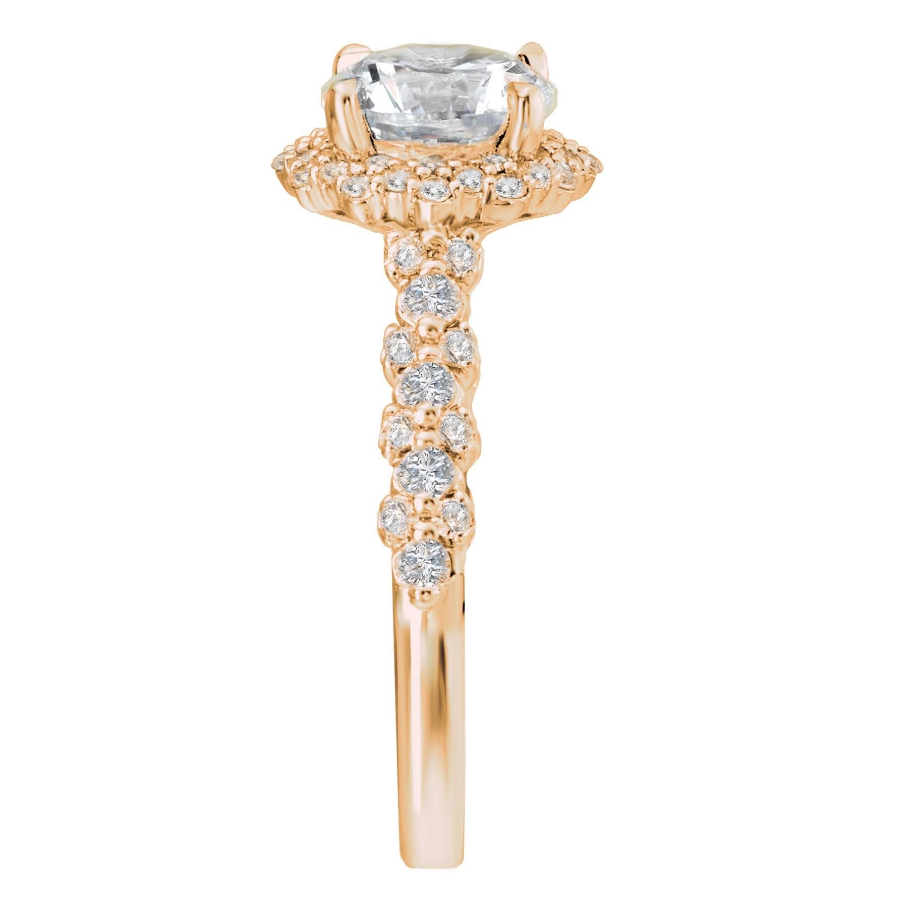 BW JAMES Engagement Rings "The Vegas" Halo Semi-Mount Diamond Ring