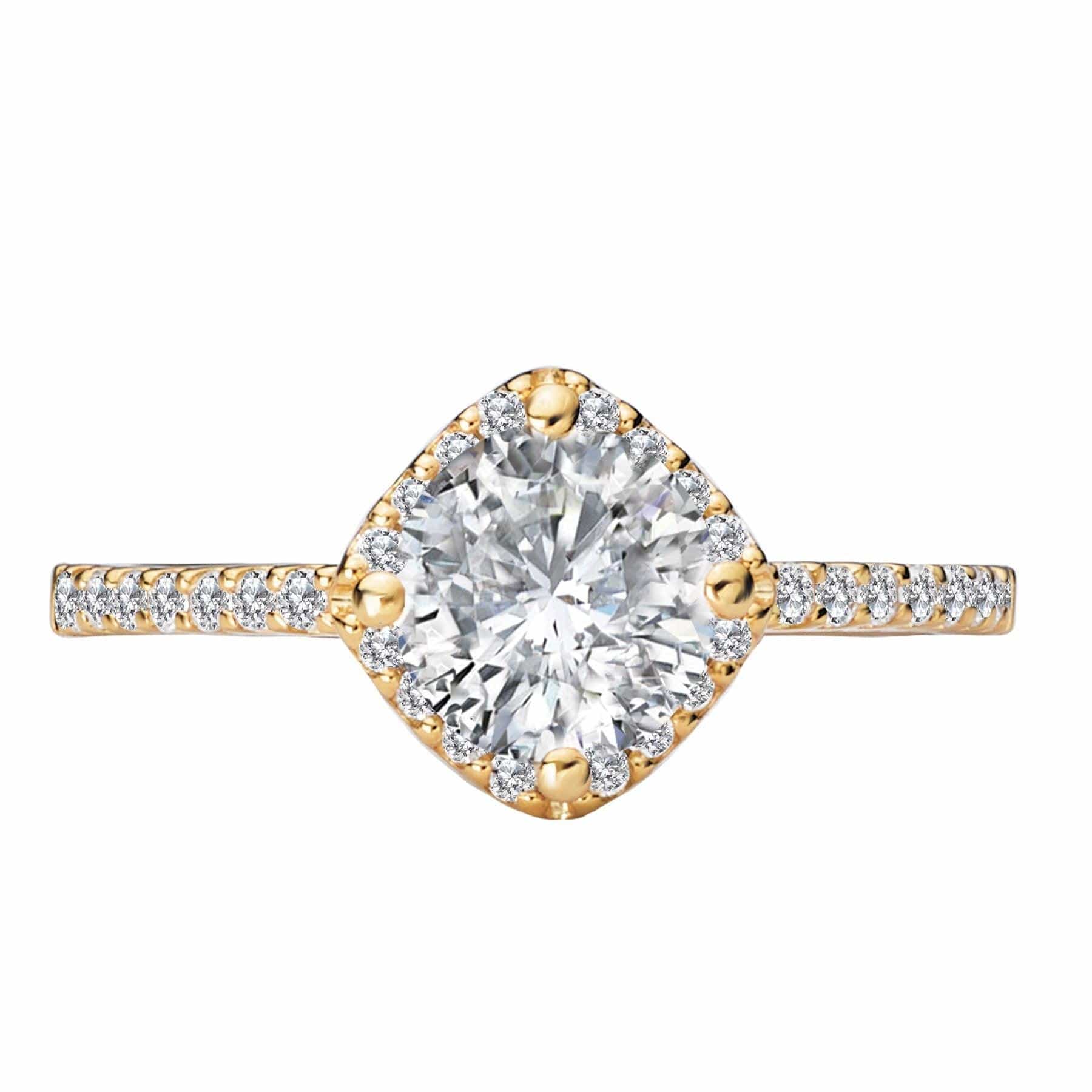 BW JAMES Engagement Rings " The Verona" Halo Semi-Mount Diamond Ring