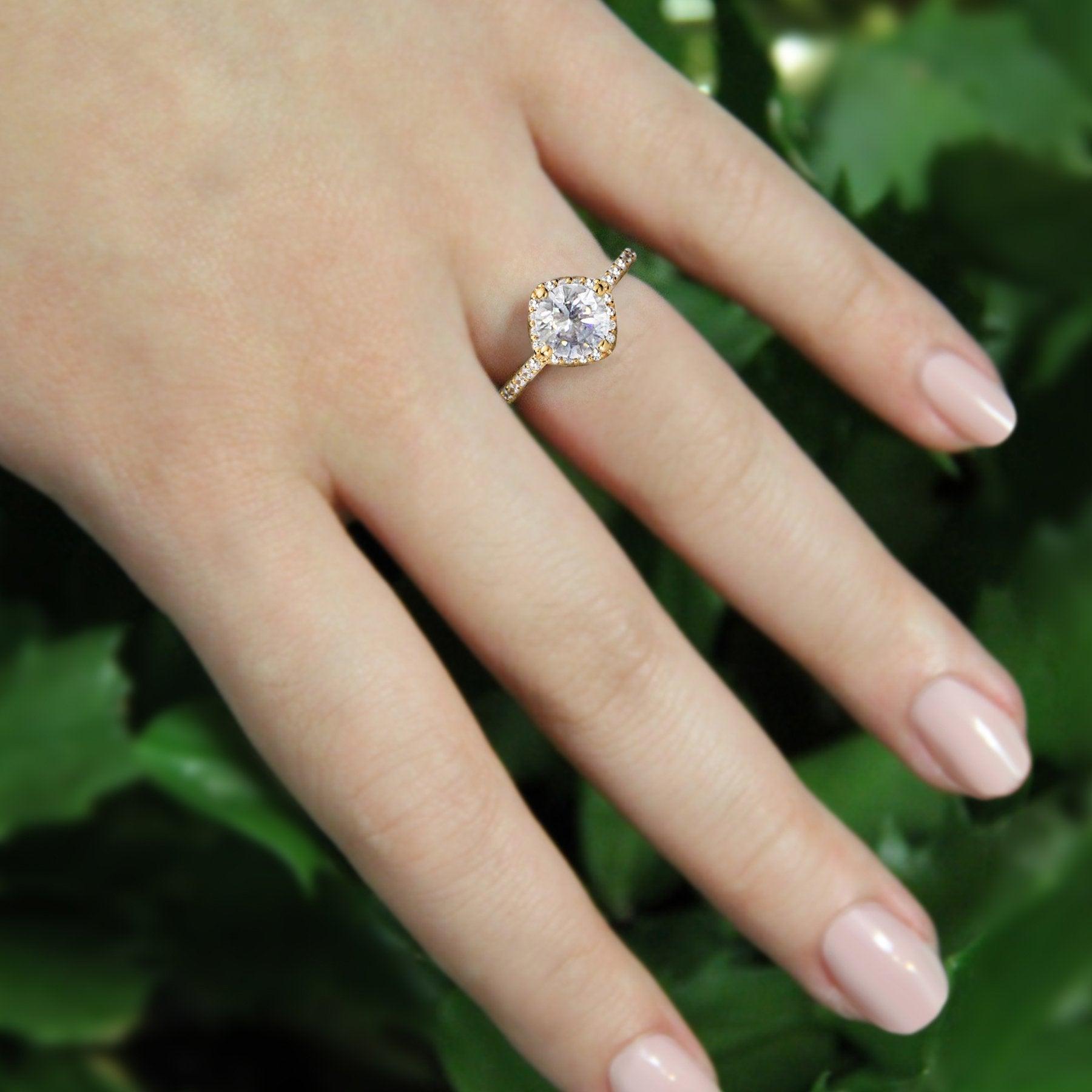 BW JAMES Engagement Rings " The Verona" Halo Semi-Mount Diamond Ring