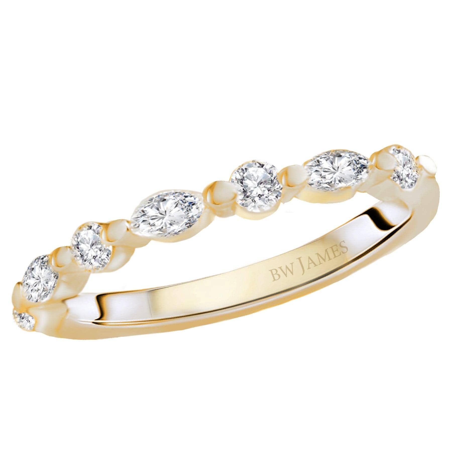 BW JAMES Engagement Rings "The Zena" Classic Oval Shape Semi-Mount Diamond Ring