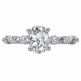 BW JAMES Engagement Rings "The Zena" Classic Oval Shape Semi-Mount Diamond Ring