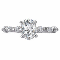 BW JAMES Engagement Rings "The Zena" Classic Oval Shape Semi-Mount Diamond Ring