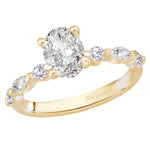 BW JAMES Engagement Rings "The Zena" Classic Oval Shape Semi-Mount Diamond Ring