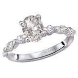 BW JAMES Engagement Rings "The Zena" Classic Oval Shape Semi-Mount Diamond Ring