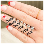 BW James Jewelers 14k Classic Four Prong Mined Diamond Studs .50ctw