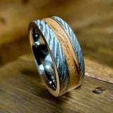BW James Jewelers ALT Wedding Band “Rugged Old Ironsides" 100% USA Made Rugged Tungsten Ring With Wood From USS Constitution Ship