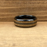 BW James Jewelers ALT Wedding Band “The Aviator” 100% USA Made Black Ceramic Ring With Wood From RAF Mosquito Airplane