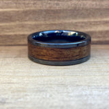 BW James Jewelers ALT Wedding Band "The Battleship" 100% USA Made Black Ceramic Ring With Wood From The USS California
