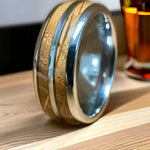 BW James Jewelers ALT Wedding Band “The Bootlegger” Tungsten Ring With Reclaimed Bourbon Whiskey Barrel Wood