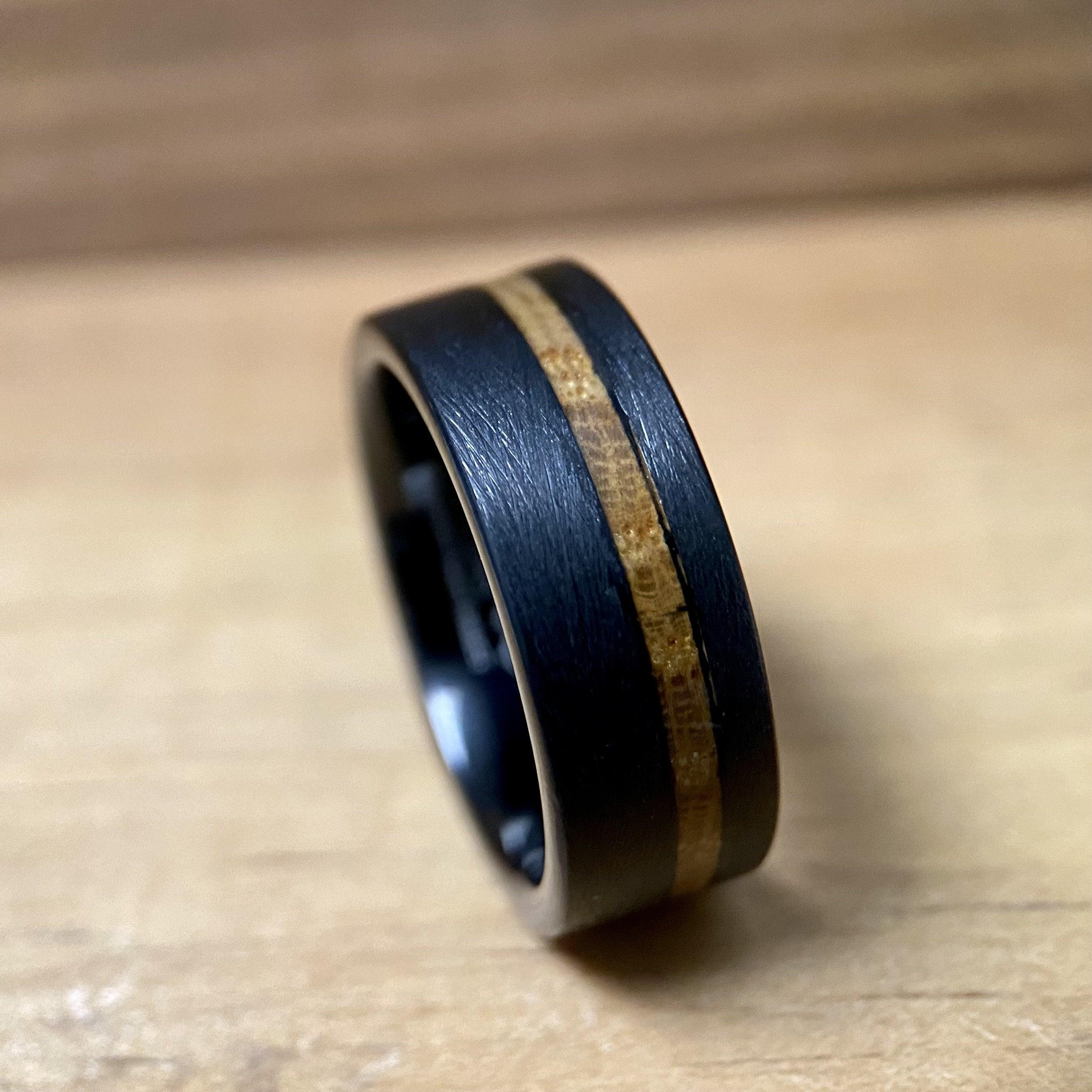 BW James Jewelers ALT Wedding Band “The Frankfort” Kentucky Bourbon Barrel Tungsten Ring