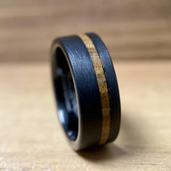 BW James Jewelers ALT Wedding Band “The Frankfort” Kentucky Bourbon Barrel Tungsten Ring