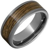 BW James Jewelers ALT Wedding Band "The Gaucho" 100% USA Made Build Your Own Ring Rugged Tungsten Flat Band with Stone Finish