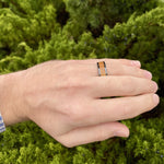 BW James Jewelers ALT Wedding Band “The Holy Land” 100% USA Made Black Ceramic Ring With Olive Wood From Israel