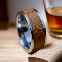 BW James Jewelers ALT Wedding Band "The Louisville" Kentucky Straight Bourbon Whiskey Barrel Tungsten Ring