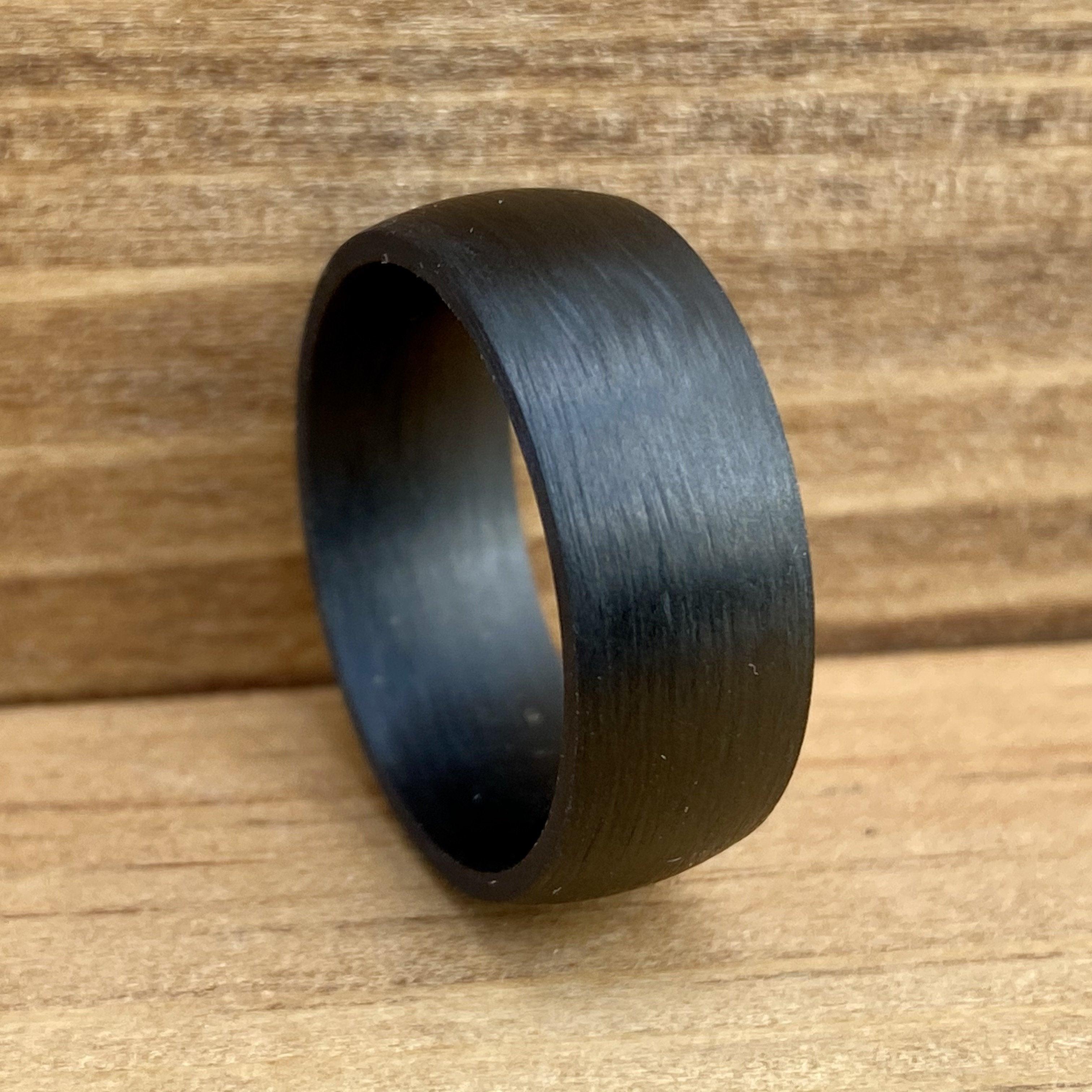 BW James Jewelers ALT Wedding Band “The Machinist” 8mm Black Pure Carbon Fiber Ring