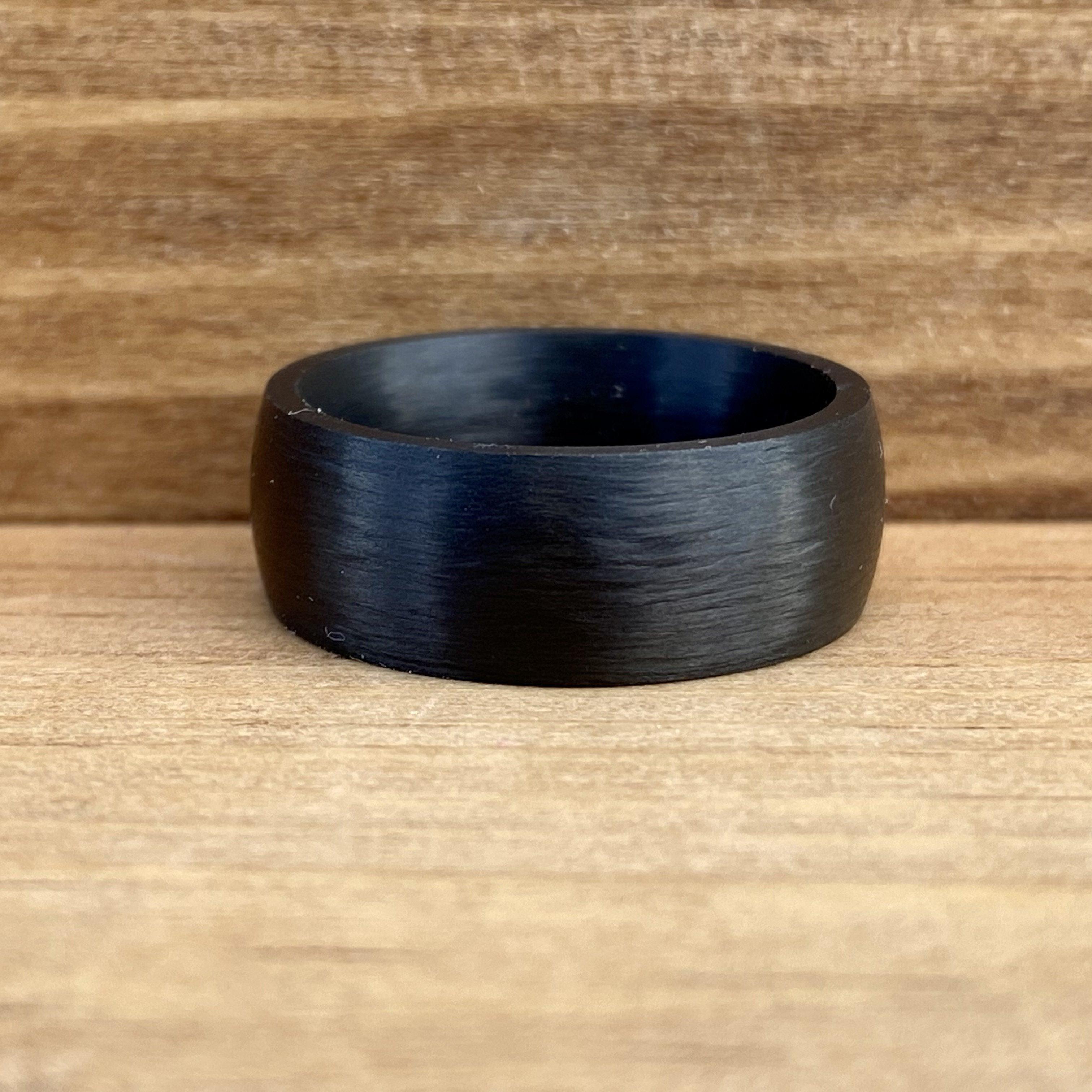 BW James Jewelers ALT Wedding Band “The Machinist” 8mm Black Pure Carbon Fiber Ring