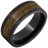 BW James Jewelers ALT Wedding Band "The Moonshiner" 100% USA Made Build Your Own Ring Black Diamond Ceramic Pipe Cut Band Stone Finish