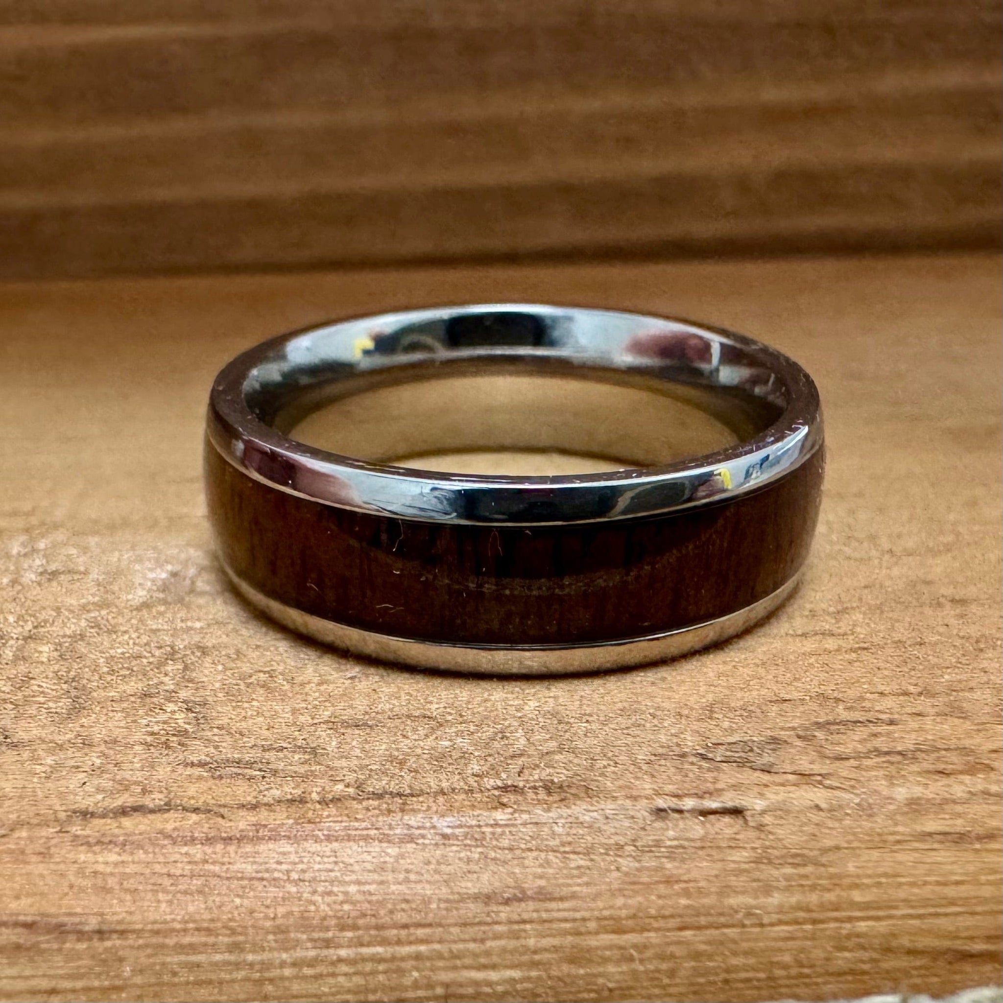 BW James Jewelers ALT Wedding Band “The Private Ryan ”✓ Reclaimed M1 Garand Stock Wood ✓Titanium