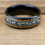 BW James Jewelers ALT Wedding Band “The Space Cowboy”  ✓Kentucky Bourbon Barrel™✓Black Ceramic ✓Guitar String ✓Meteorite