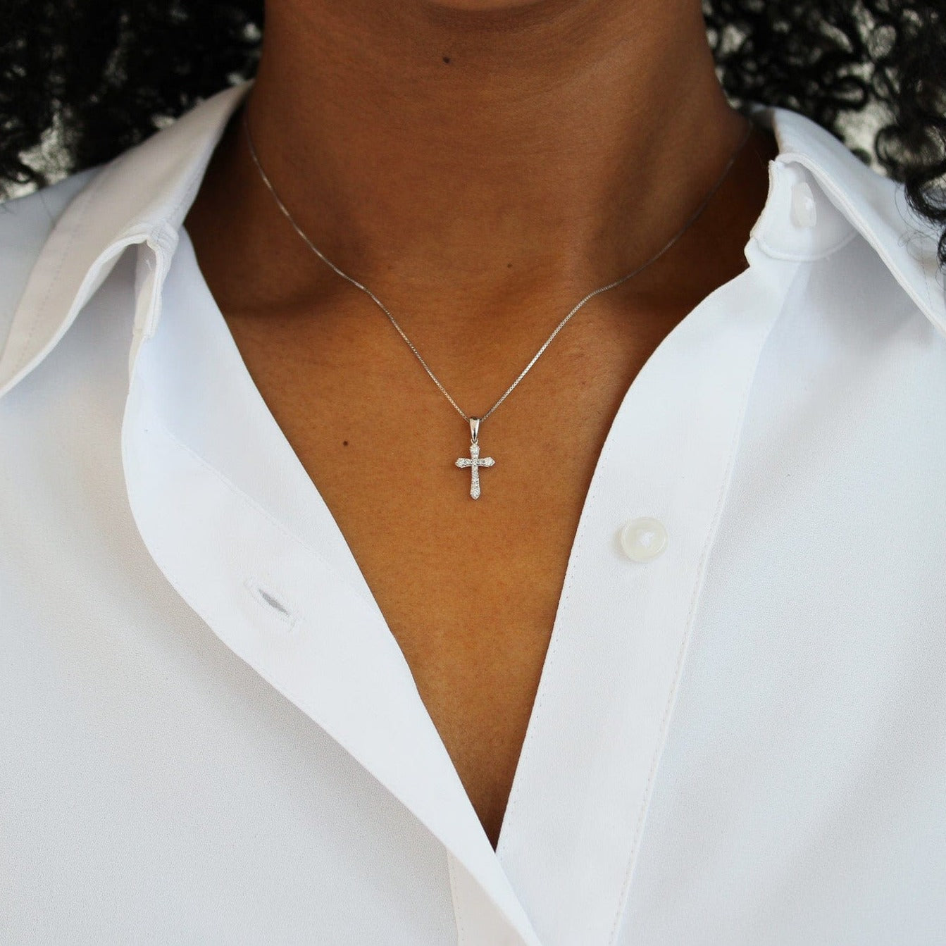 At The Cross Diamond Necklace – BW James Jewelers