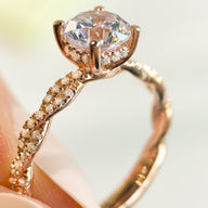 BW James Jewelers Custom Engagement Ring The “Twisting Rose”