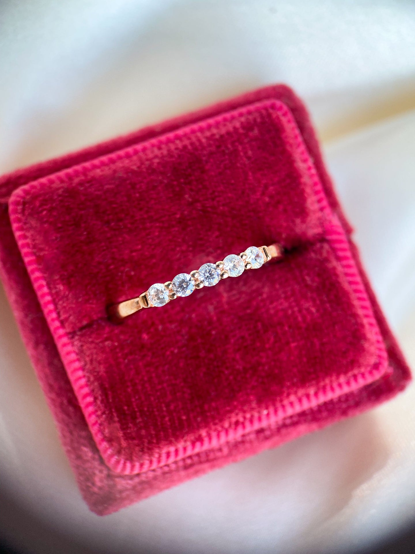 BW James Jewelers Diamond Wedding Band Double Prong Set 5 Diamond Wedding Band (S)