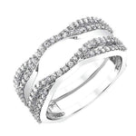 BW James Jewelers diamond wedding bands 14k Diamond Twist Guard and Wrap
