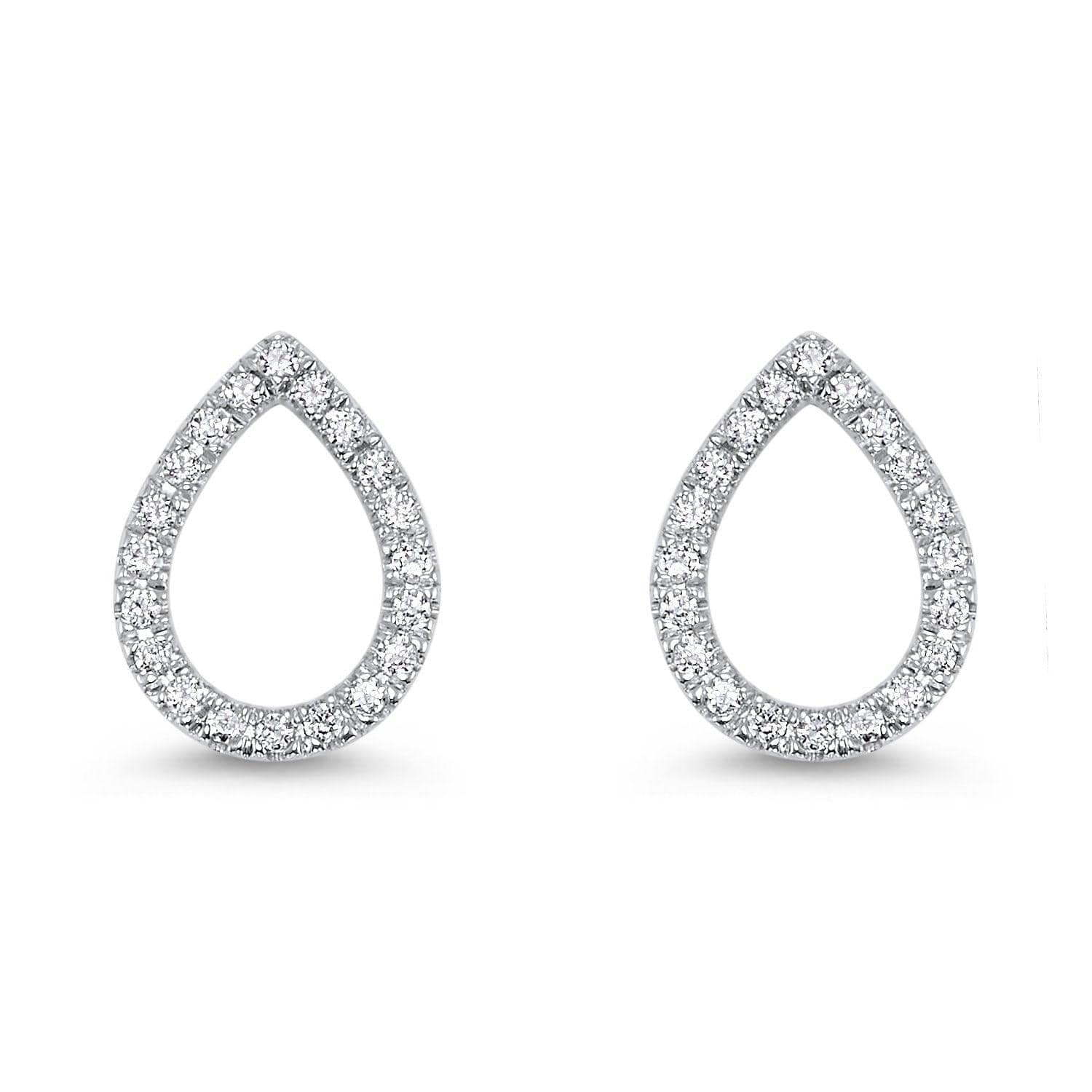 BW James Jewelers Earrings 14K Pear Shape Diamond Earrings