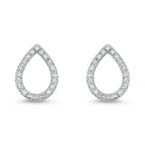 BW James Jewelers Earrings 14K Pear Shape Diamond Earrings