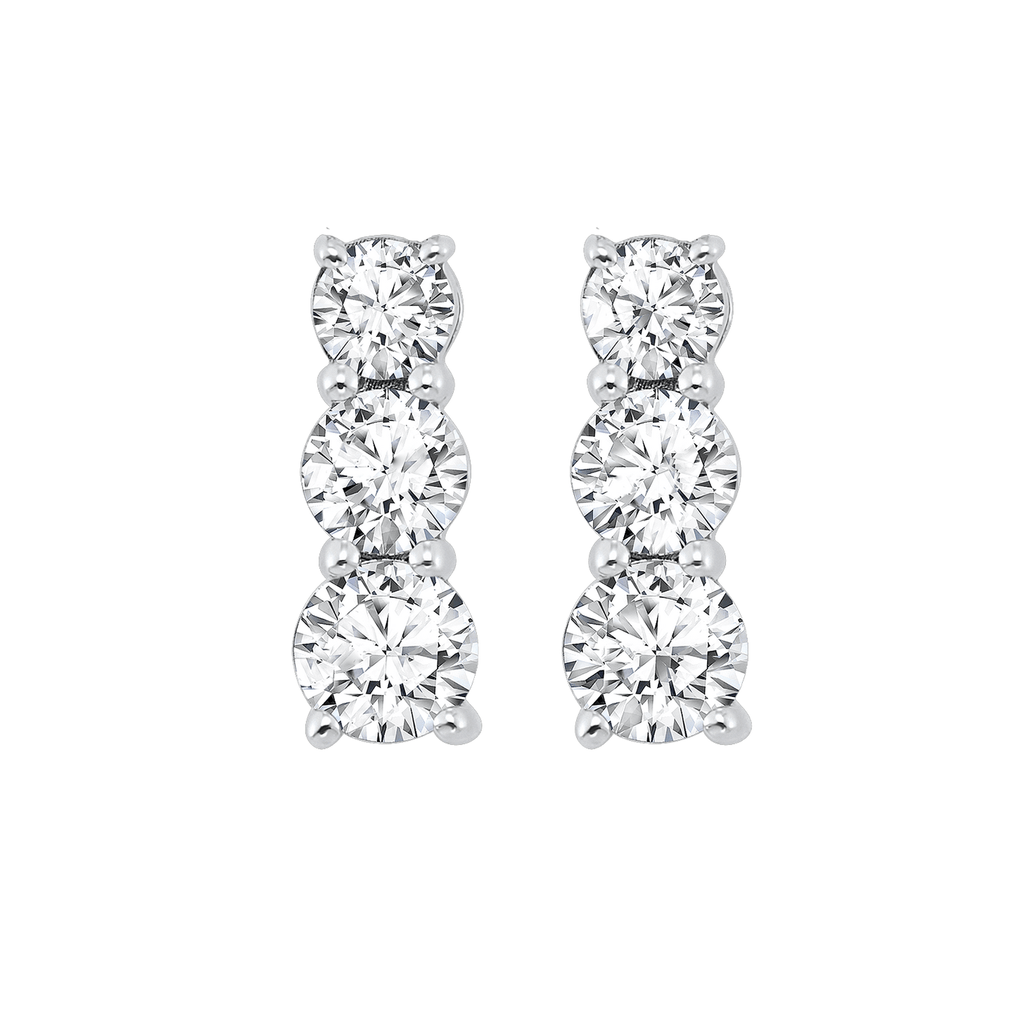 BW James Jewelers Earrings 16 Page Christmas Catalog Offer 14K Diamond 3 Stone Earring 1ctw