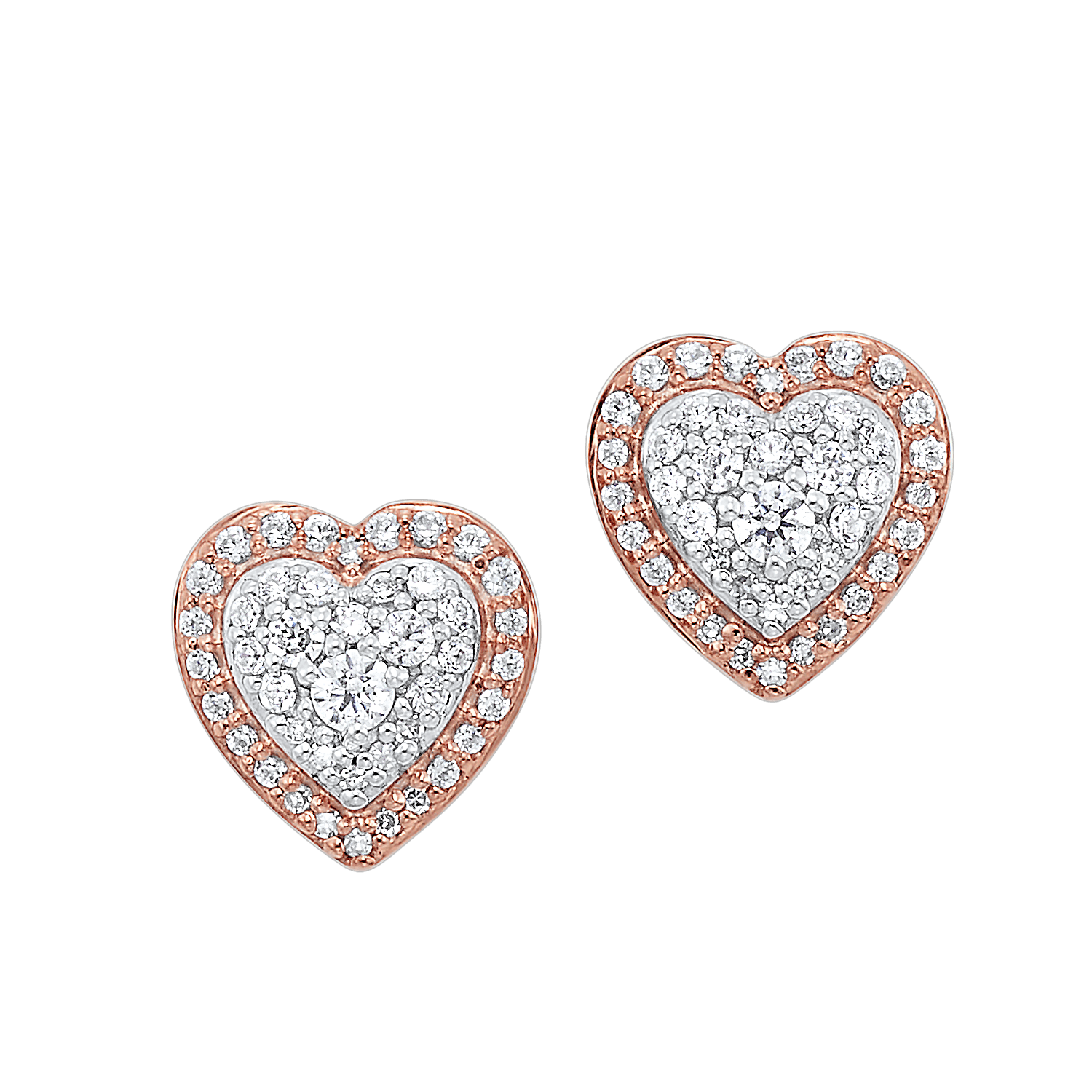 BW James Jewelers Earrings 16 Page Christmas Catalog Offer 14KTR Heart Earrings 1/4 Ctw