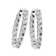 BW James Jewelers Earrings 16 Page Christmas Catalog Offer 14KTW Diamond Round Hoops Fashion Earring 3Ct