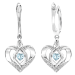 BW James Jewelers Earrings 16 Page Christmas Catalog Offer SS Diamond ROL-Birthst Heart Aquamarine Basics Earring 1/165Ct