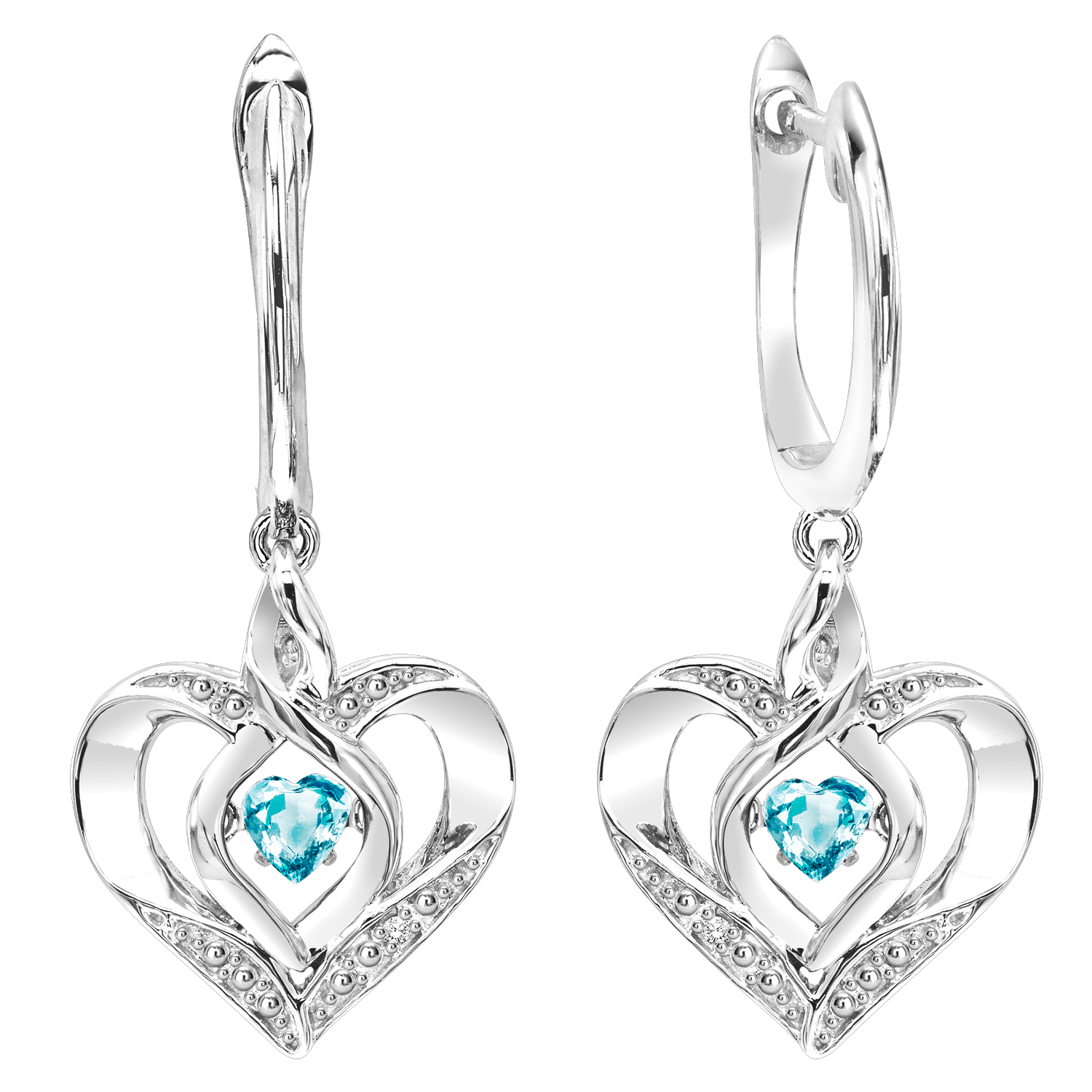BW James Jewelers Earrings 16 Page Christmas Catalog Offer SS Diamond ROL-Birthst Heart Blue Topaz Basics Earring