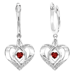 BW James Jewelers Earrings 16 Page Christmas Catalog Offer SS Diamond ROL-Birthst Heart Garnet Basics Earring 1/15Ct