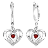 BW James Jewelers Earrings 16 Page Christmas Catalog Offer SS Diamond ROL-Birthst Heart Garnet Basics Earring 1/15Ct